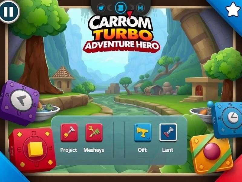 Carrom Turbo Adventure Hero controls and interface